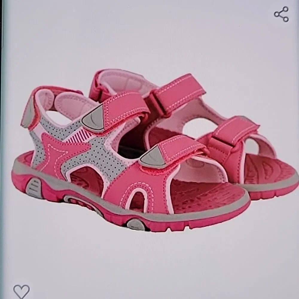 KHOMBU GIRL'S RIVER DOUBLE VELCRO STRAP OPEN TOE VELCRO BACK STRAP SANDAL